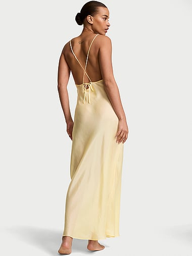 green emerald velvet dress 1980s Vintage Victoria's Secret Gold Label Silk Slip Dress main image 1