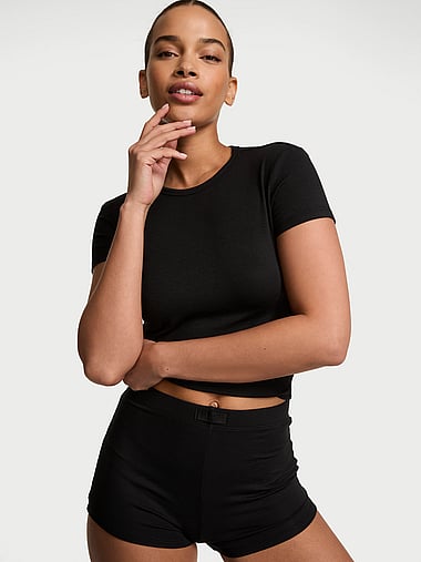 Пижамный комплект SoSoft™, крой шортики, модал, в рубчик — Victoria's Secret