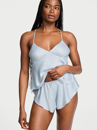 Victoria's Secret - Satin Open-Back Cami & Shorts Set, image 1