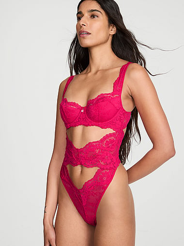 Dream Angels - Dare to Dream Lace Uplift Balconette Teddy, image 1