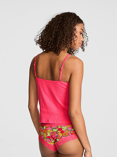 PINK - Pointelle Sweetheart Cami, image 2