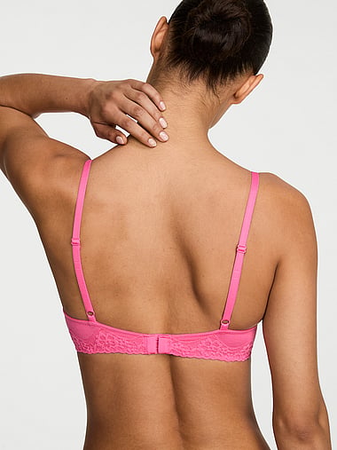 The T-shirt - Cotton Lace-Trim Lightly Lined Wireless Bra, image 2
