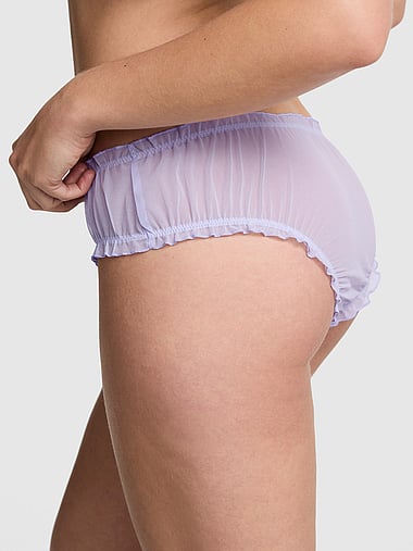 PINK - PINK Wink™ Ruﬄe Cheeky Panty in Mesh, image 2
