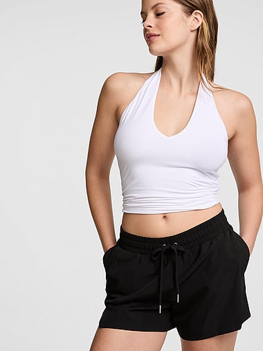PINK - Tech Woven Front-Slit Run Shorts, image 1