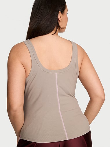 Angel Essentials - VS Iconic Rib Square-Neck Tank Top, image 2