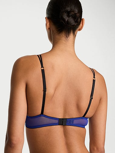 Very Sexy - Party Floral Sequin Embroidery Lightly Lined Plunge Demi Bra, image 2