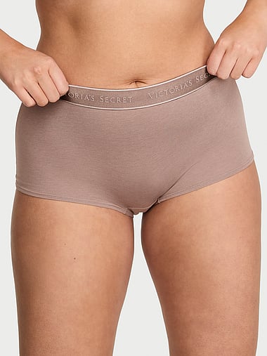 Cotton - Logo Cotton Boyshort Panty, image 1
