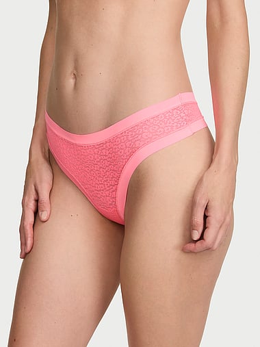 No-Show - No-Show Leopard Lace Thong Panty, image 1