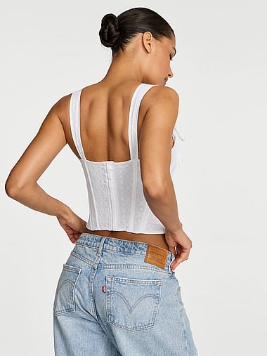 Dream Angels - Lace & Cotton Corset Top, image 2