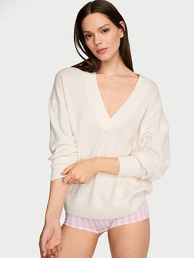 Victoria's Secret - Luxe Knit Oversized V-Neck Sweater, image 1