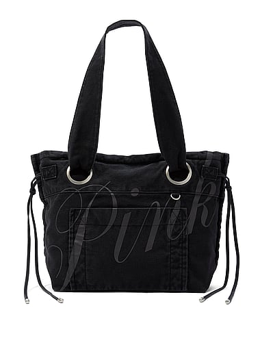 PINK - Canvas Flat-Bottom Tote Bag, image 1