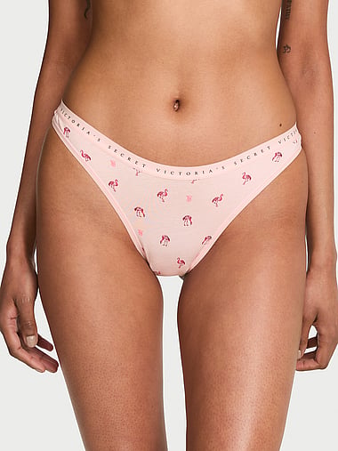 Victoria's Secret - Stretch Cotton High-Leg Scoop Thong Panty, image 1