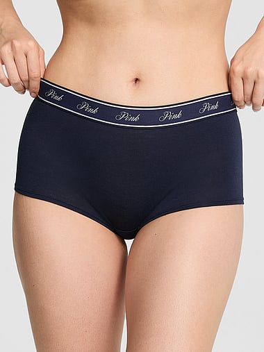 PINK - Logo Cotton Boyshort Panty, image 2
