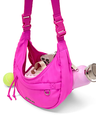 PINK - Convertible Nylon Sling Bag, image 2