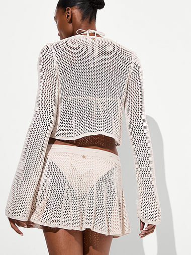 Victoria's Secret Swim - Beachwear Crochet Flare Mini Skirt, image 2