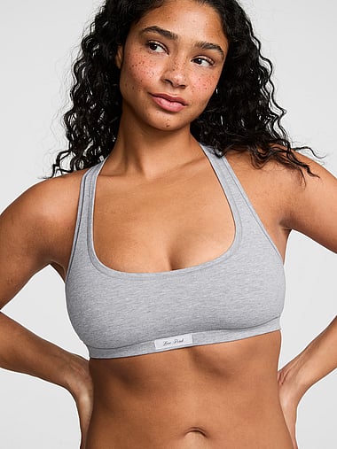 Cotton Unlined Racerback Bralette, image 1