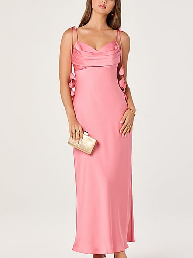 ruffle holiday dress Rebecca Ruffle Dress in Holly Berry M