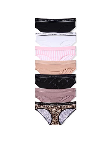 Трусы-хипхаггер, с логотипом, хлопок, 3 шт. — Victoria's Secret