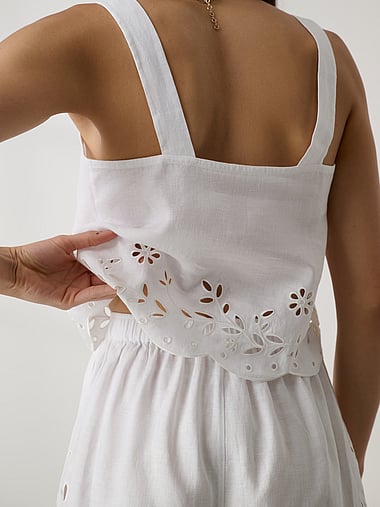 Lunya - Linen Embroidered Eyelet Tank , image 2