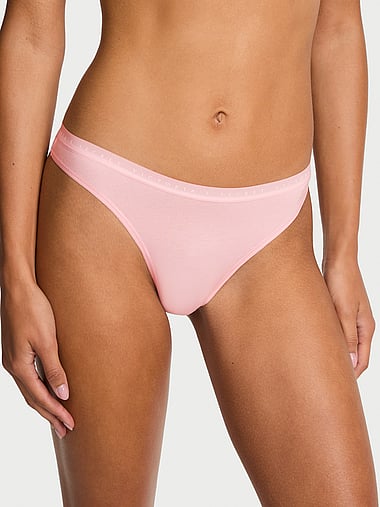 Трусы-стринги, высокая линия бедра, хлопок-стрейч — Victoria's Secret