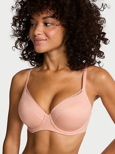 victoria secret bra for low cut dress Very Sexy Sheer Shine Unlined Low-Cut Demi Bra, White/ivory, 34DDd - Women's Bras
