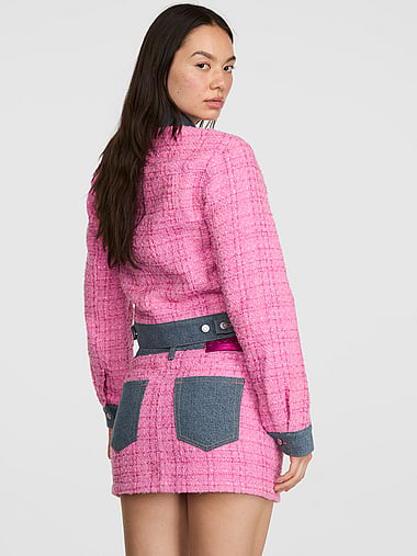 PINK | Elle Denim Tweed Skirt, image 1