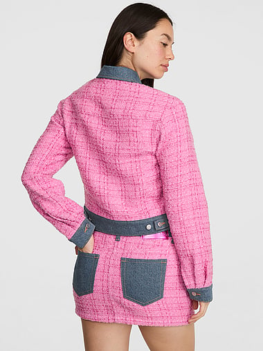 PINK | Elle Denim Tweed Jacket, image 2