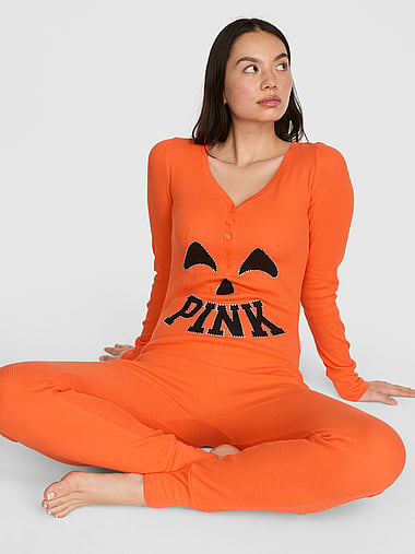 PINK - Halloween Thermal Onesie, image 1