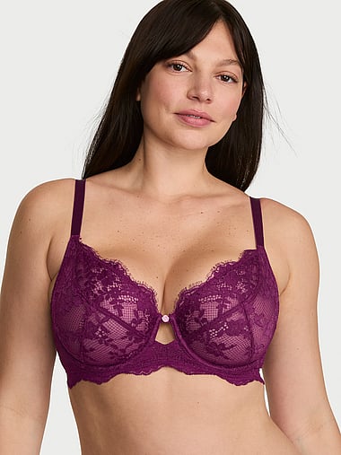 Dream Angels - The Fabulous by Victoria's Secret Unlined Lace Full-Cup Bra, image 1