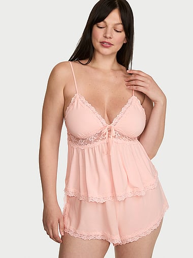 Victoria's Secret - SoSoft™ Modal Lace-Trim Cami & Shorts Set, image 1
