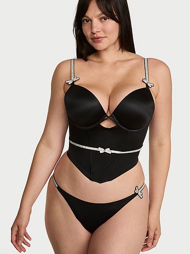 Корсет, пуш-ап, с блеском, с бантом — Victoria's Secret