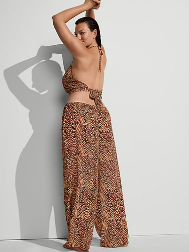Victoria's Secret Swim - Beachwear Sheer Crinkle Wide-Leg Pant, image 2
