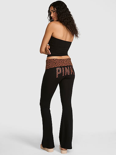 VICTORIA'S SECRET PINK フレアレギンス！ S 黒 フレア レギンス – PINK