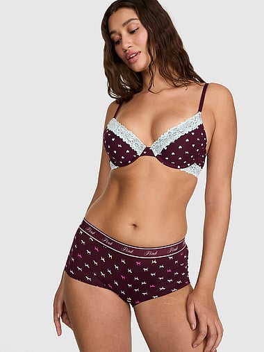 PINK - Wear Everywhere Lightly Lined Demi Bra, image 1