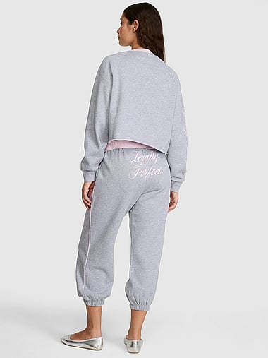 PINK x Elle - PINK | Elle Campus Fleece™ Capri Sweatpants, image 2
