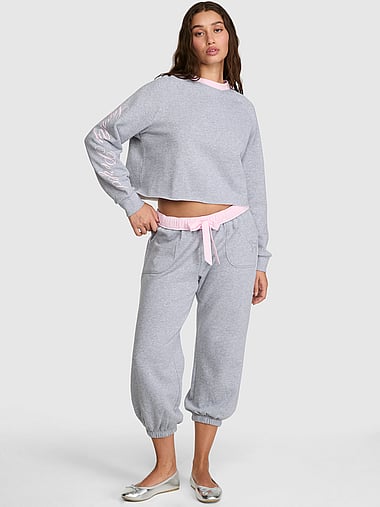 PINK x Elle - PINK | Elle Campus Fleece™ Capri Sweatpants, image 1