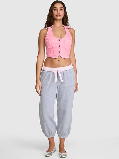 PINK | Elle Denim Halter Top, image 1