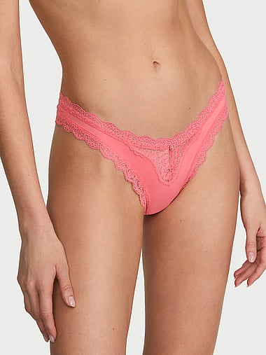 Dream Angels - Lace-Trim Brazilian Panty, image 1