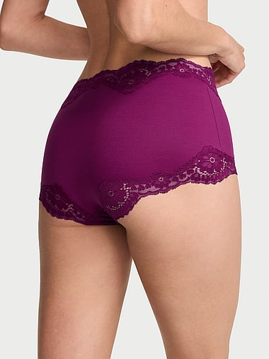 Dream Angels - Lace-Trim Boyshort Panty, image 2