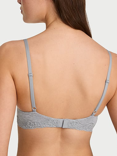 The T-shirt - Bombshell Add-2-Cups Cotton Lace-Trim Push-Up Bra, image 2