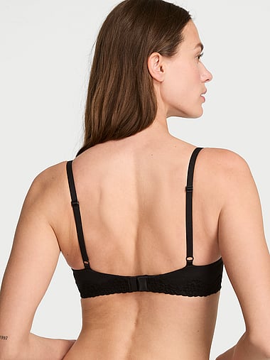The T-shirt - Bombshell Add-2-Cups Cotton Lace-Trim Push-Up Bra, image 2