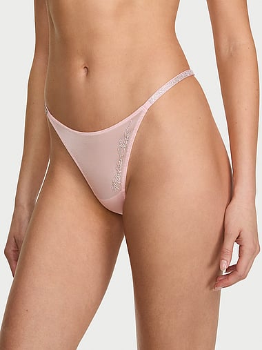 Very Sexy - Shine Script Thong Panty, image 1