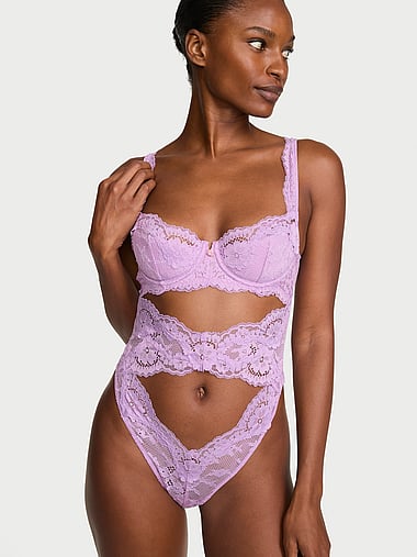 Dream Angels - Dare to Dream Lace Uplift Balconette Teddy, image 1