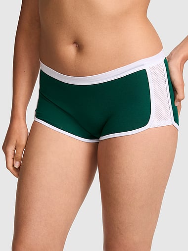 PINK - Cotton Dorm Boyshort Panty in Waffle Knit, image 2