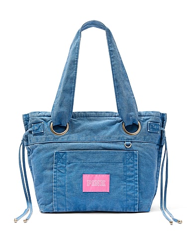 PINK - Canvas Flat-Bottom Tote Bag, image 1