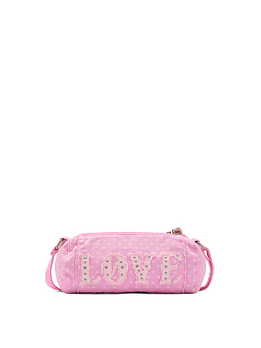 PINK - Canvas Rolled Duffle Shoulder Bag, image 2