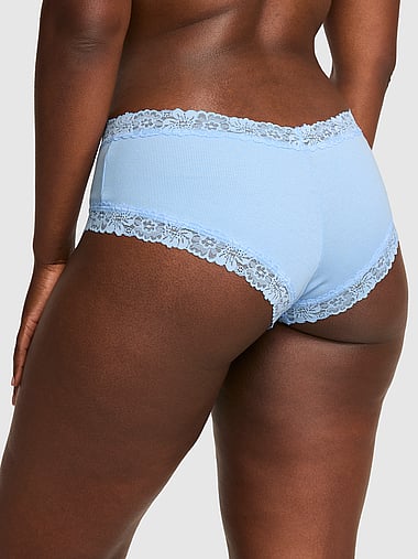 PINK - PINK Wink™ Lace-Trim Cotton Cheeky Panty, image 2