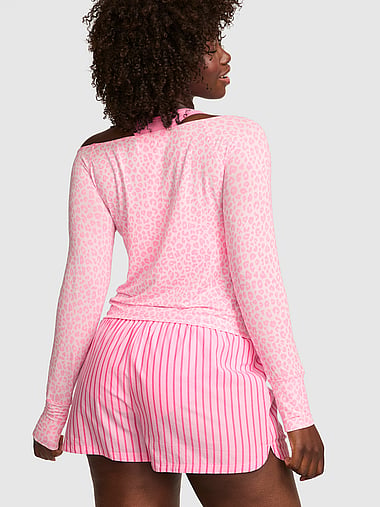PINK - 24/7 Lounge Modal Off-The-Shoulder Top, image 2