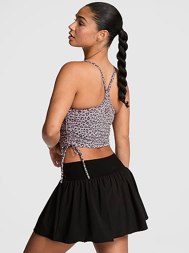 PINK - PINK Relay™ Side-Ruched Cropped Bra Tank, image 2