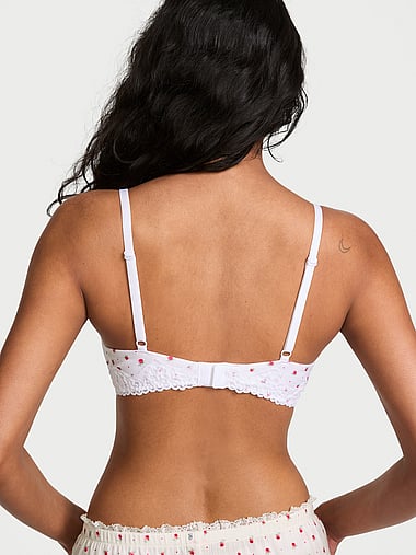 The T-shirt - Cotton Lace-Trim Lightly Lined Wireless Bra, image 2